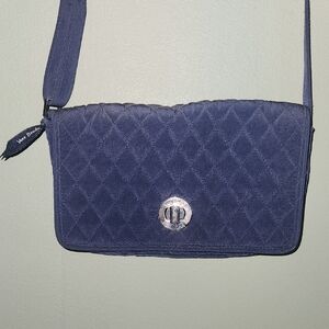 Vera Bradley Navy Quilted Crossbody Bag With Coin Purse